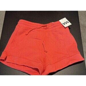 DSG Womens XS Coral Classic Fleece Shorts Drawstring Pockets Casual NWT Soft